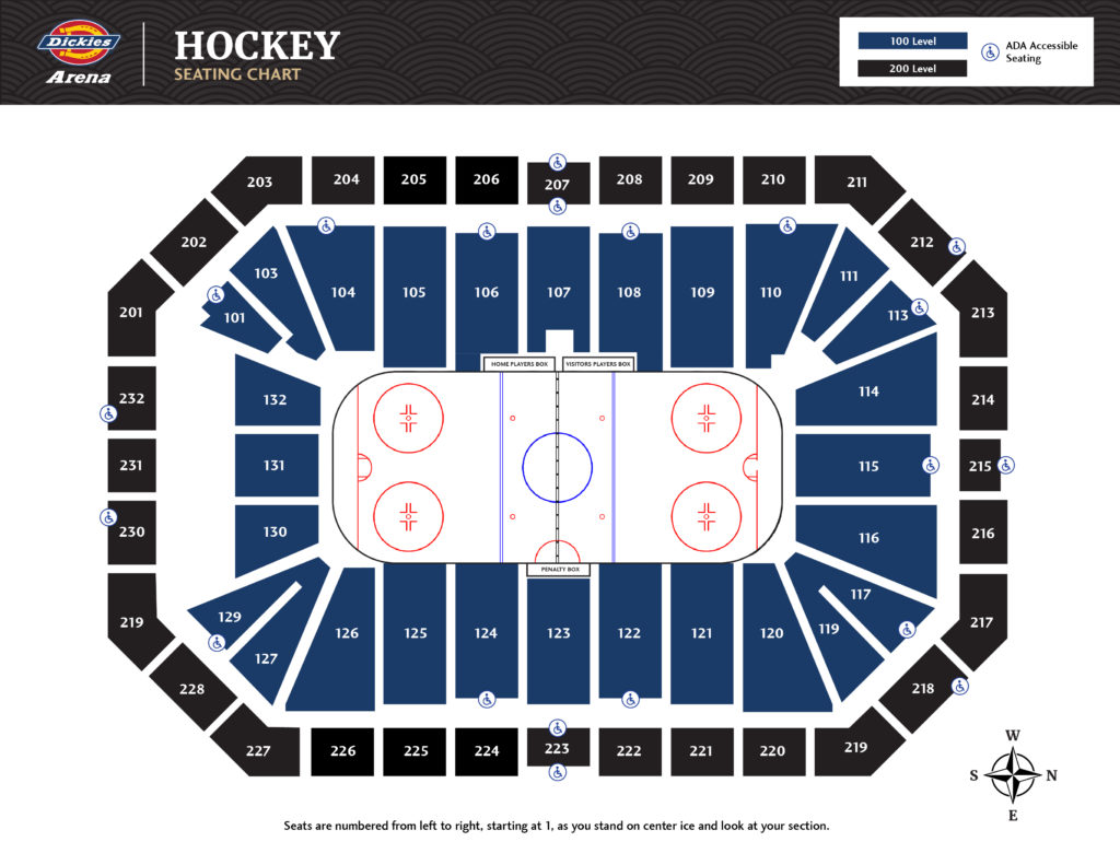 Seating Maps - Dickies Arena