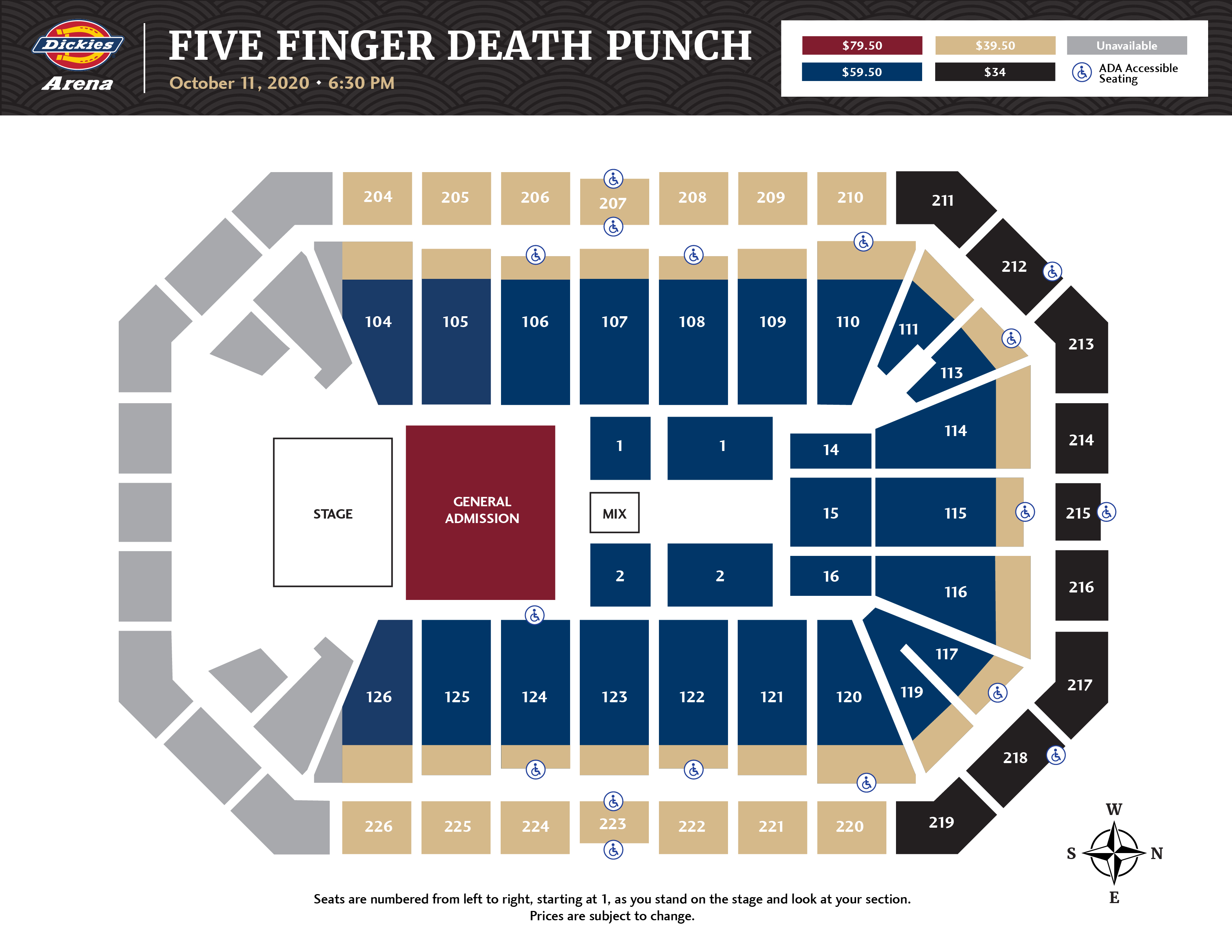 George Strait Dickies Arena Seating Chart