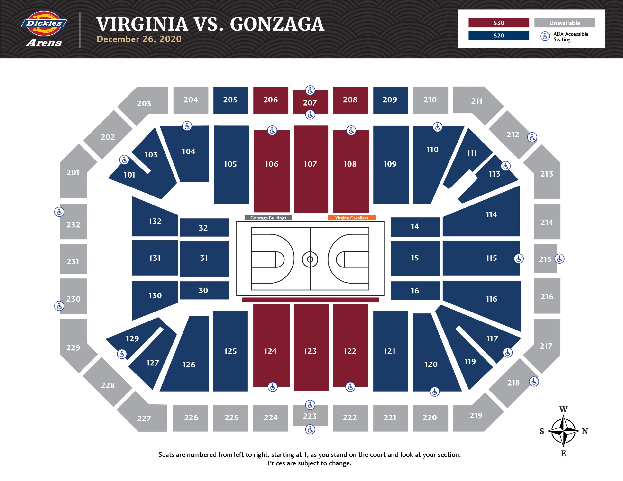 Mccarthy Center Gonzaga Seating Chart