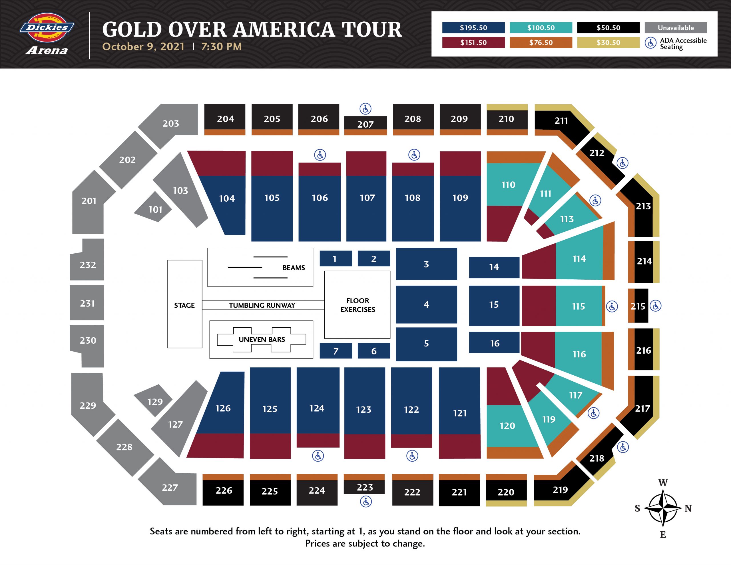 Athleta Presents Gold Over America Tour Dickies Arena