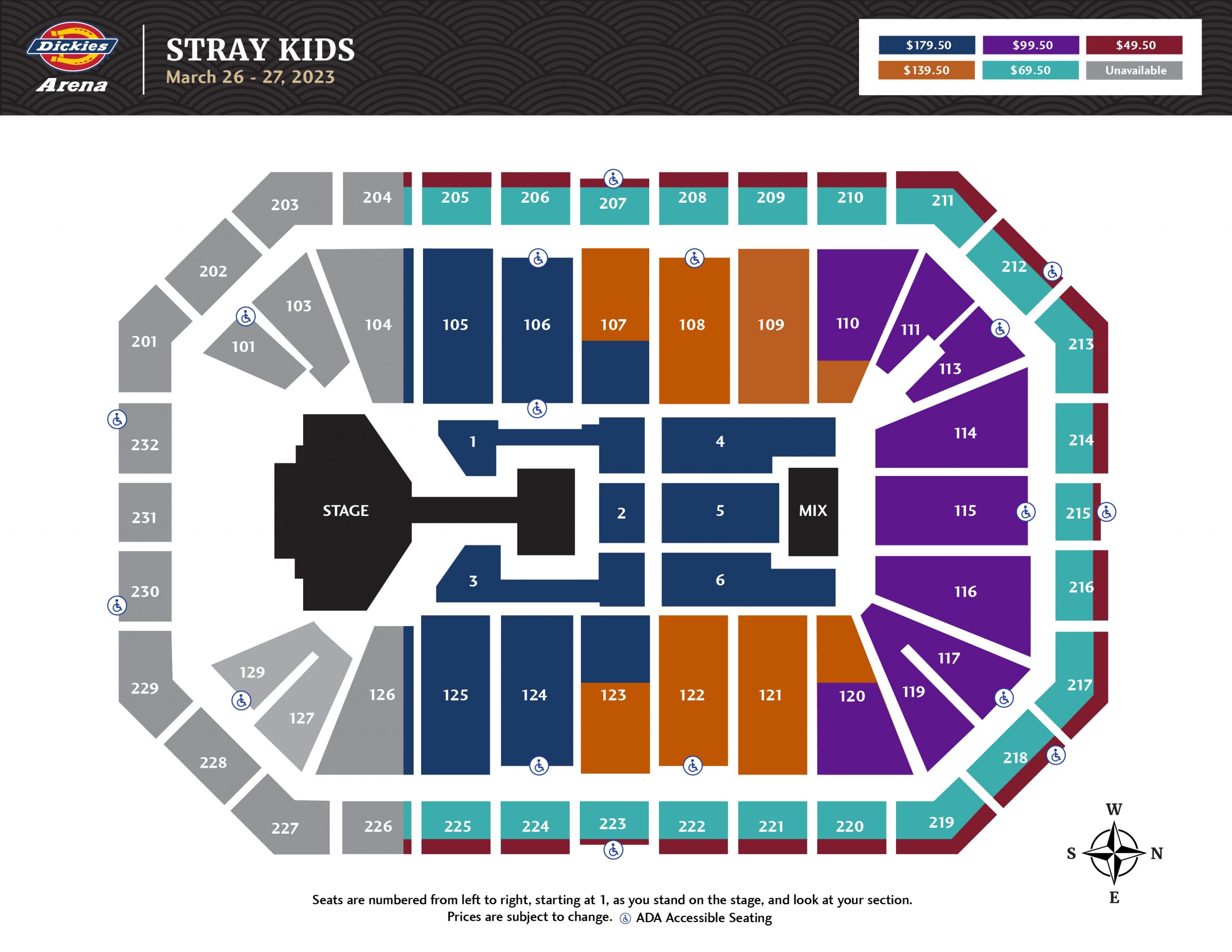 2023 03 27 Stray Kids New Dickies Arena   2023 StrayKids SeatingChart V1 Scaled 