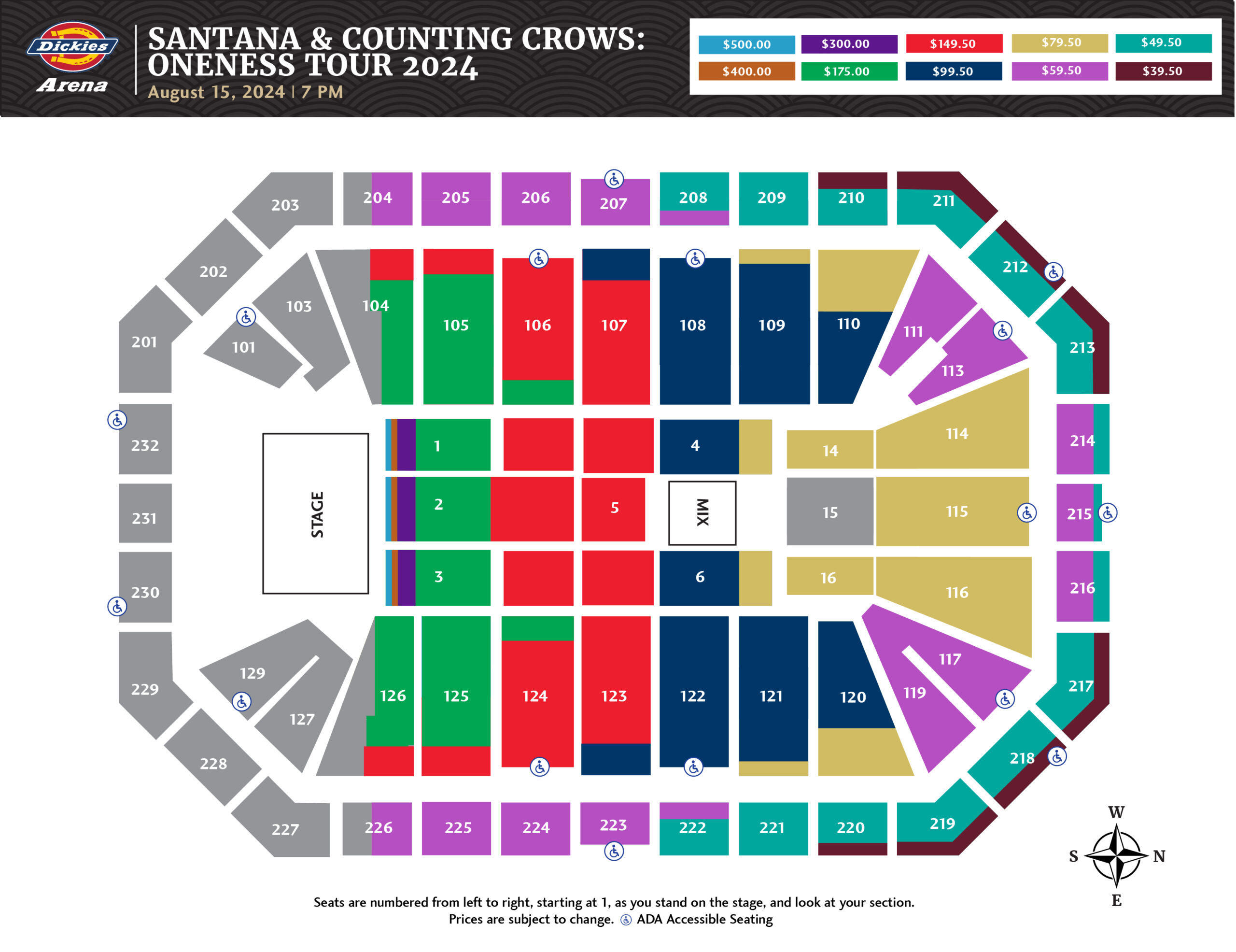 2024.08.15 Santana & Counting Crows Dickies Arena