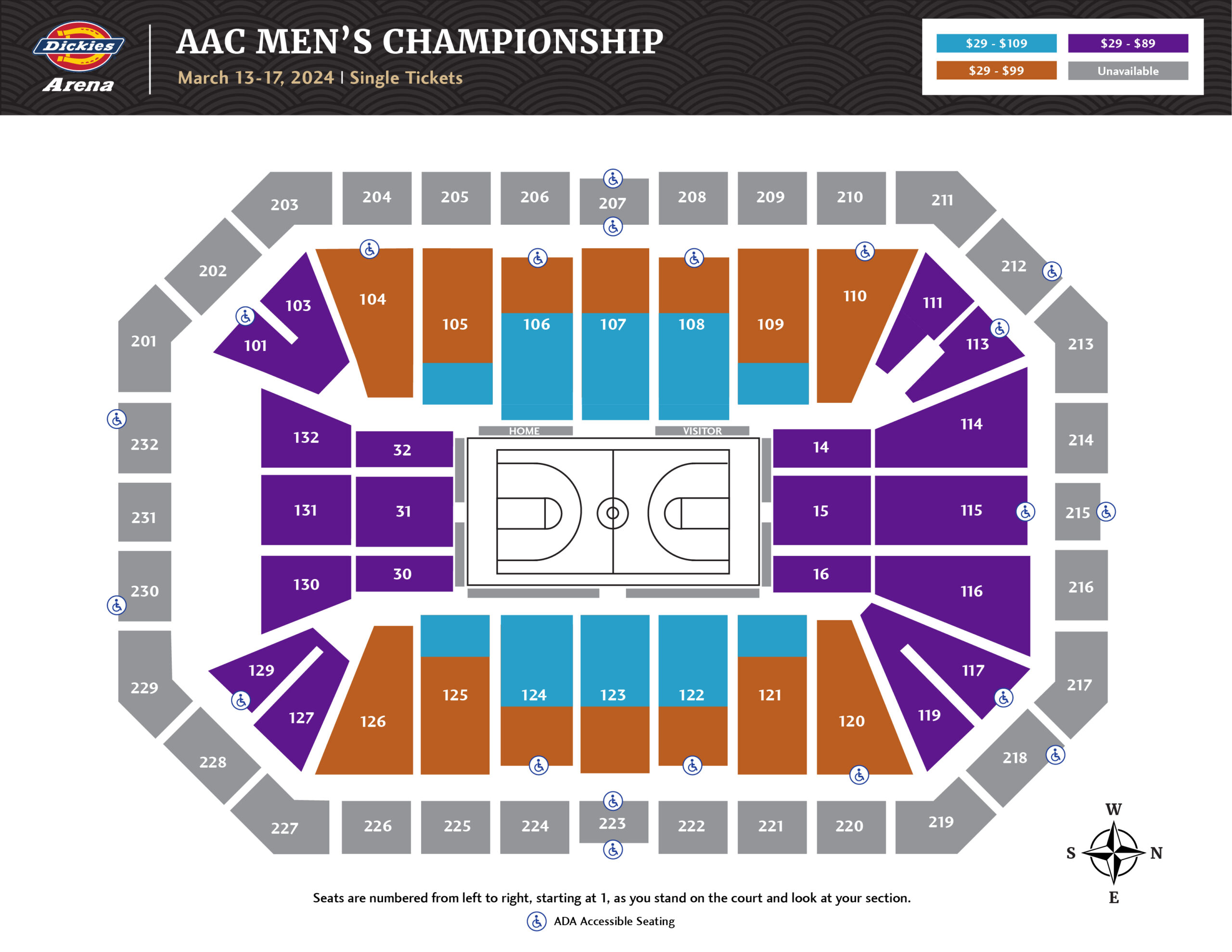 2024.03.13-17 - AAC MEN'S BASKETBALL CHAMPIONSHIPS - Dickies Arena