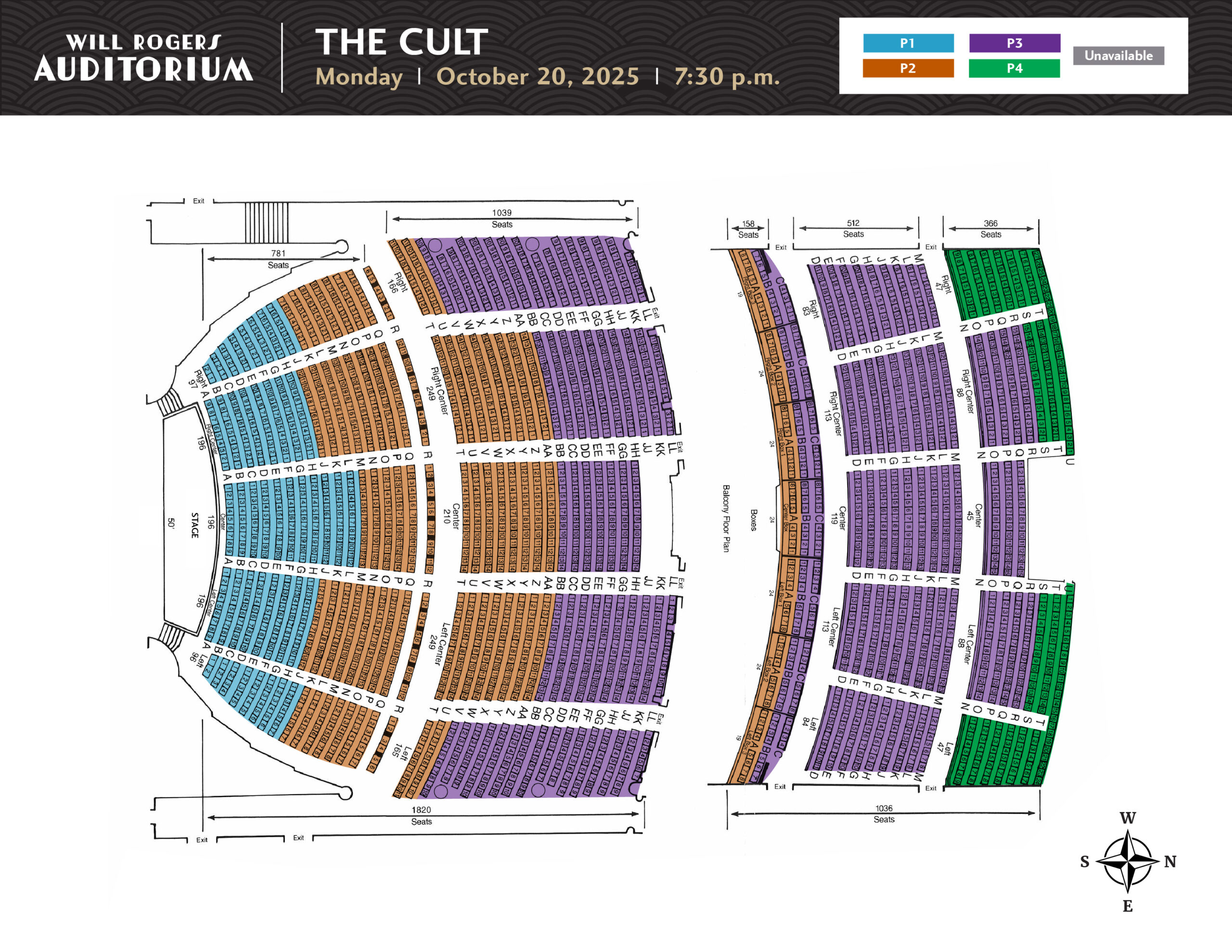 Wrct Seating Chart.pdf 2025.10.20 The Cult (WRA) - Dickies Arena